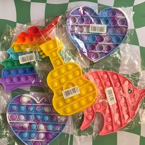 5 pc Popit Fidget Toy Bundle